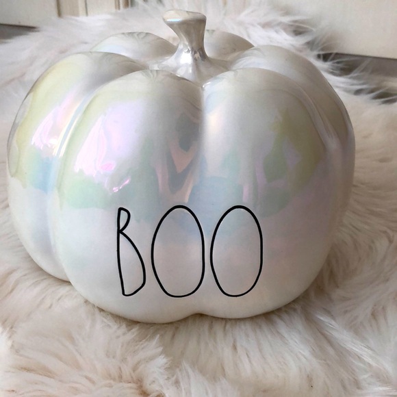 Rae Dunn Other - Rae Dunn Luster Iridescent “Boo” Pumpkin